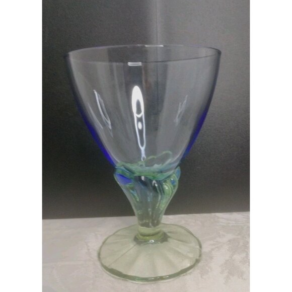Bormioli Rocco Bahia Blue Green Water Goblet Glassware - Picture 14 of 16